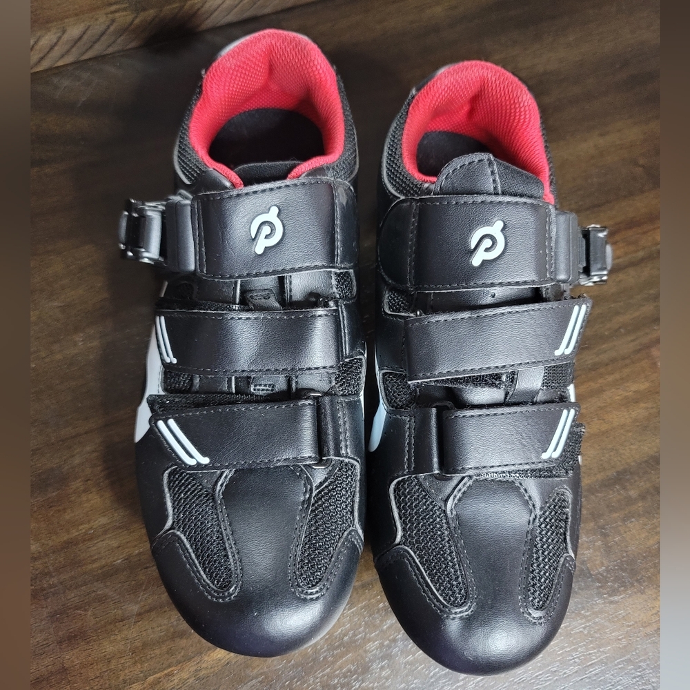 Peloton Cycling Shoes Black/Red  Size:37